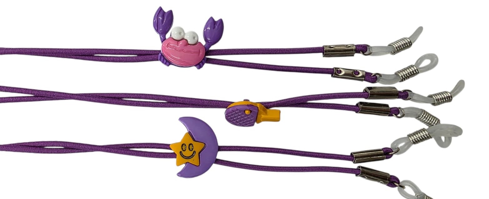 0100306-Cordão Elástico Roliço Roxo - Contém 3 Peças  - ENTREGA IMEDIATA