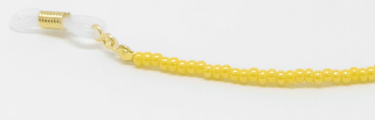 0100823-Cordão Miçanga Pequena Amarelo FLAG 9 - Contém 3 Peças  - ENTREGA IMEDIATA  - PRODUTO EM PROMOÇÃO