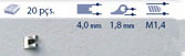 0200067-Charneira Soldar 4,0m Frontal Direito Mod67 FLAG 9 - Contém 20 Peças  - ENTREGA IMEDIATA  - PRODUTO EM PROMOÇÃO