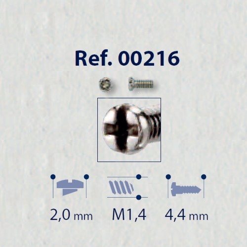 0200216-Parafuso RB Metal Níquel  [RC1,4/CB2,0/CP4,4]  Mod216 FLAG 9 - Contém 100 Peças  - ENTREGA IMEDIATA  - PRODUTO EM PROMOÇÃO