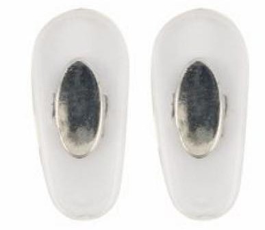 0200599H-Plaqueta Silicone EncaixeRB Cristal Prata 15,5mm - Contém 100 Peças  - ENTREGA IMEDIATA