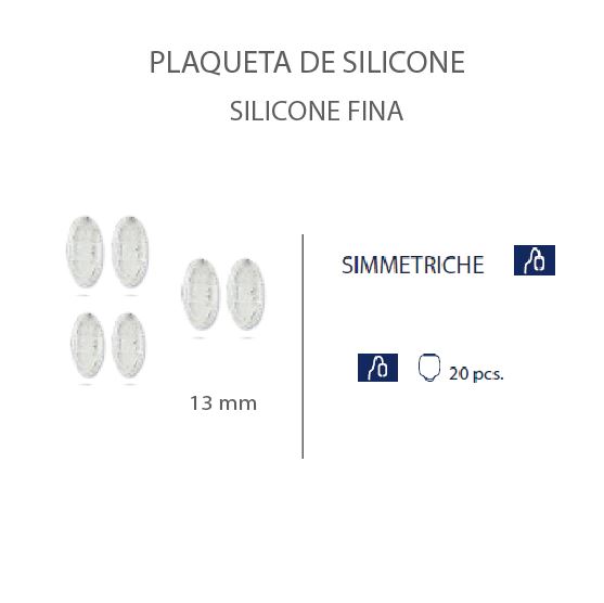 0201477-Plaqueta Slim Silicone EncaixeOval 13mm FLAG E - Contém 20 Peças  - SOB ENCOMENDA