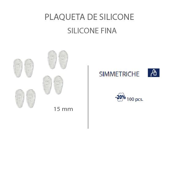 0201478H-Plaqueta Slim Silicone EncaixeGota 15mm FLAG E - Contém 100 Peças  - SOB ENCOMENDA