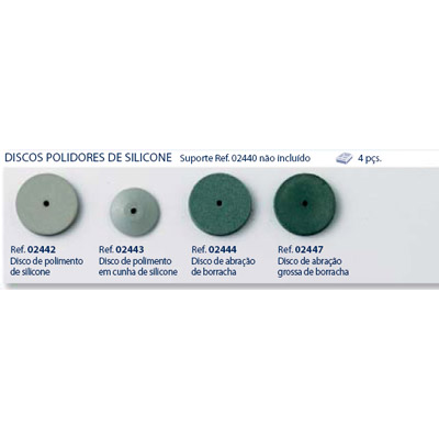 0202442-Disco Silicone Acabamento Circular - Contém 4 Peças  - ENTREGA IMEDIATA